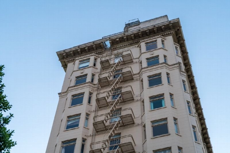 Multi-story apartment building exterior